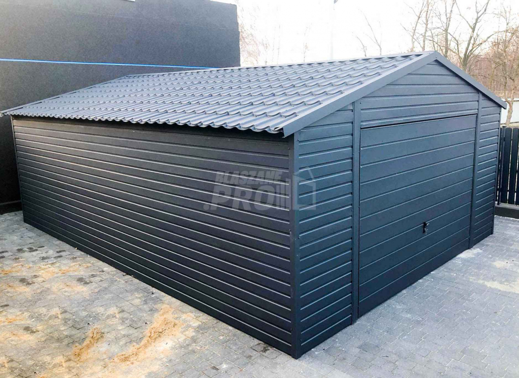 Garaż blaszany 5x7 Brama  Antracyt  Dach dwuspadowy GP103 Drawsko Pomorskie - zdjęcie 2