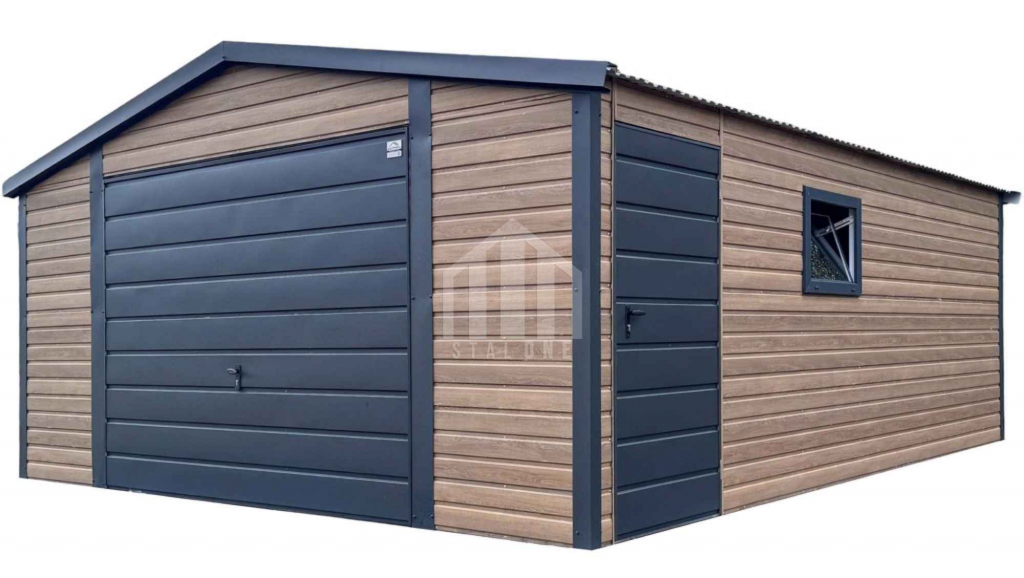 Garaż blaszany 4,5x5m - brama uchylna - drzwi - okno  SO114 Września - zdjęcie 1