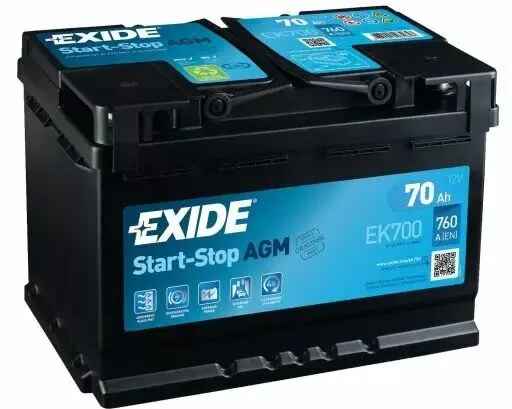 Akumulator 70Ah 760A EXIDE AGM START STOP DARMOWY DOWÓZ Radom - zdjęcie 1