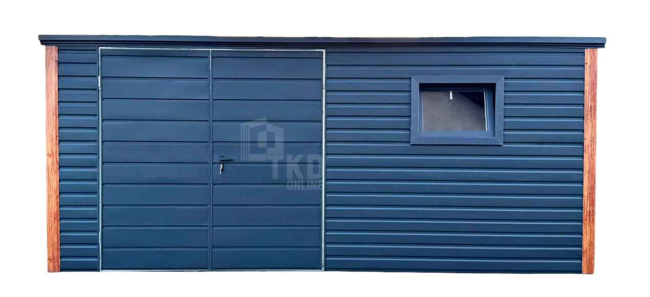 Schowek - domek ogrodowy 5x3 m brama dwuskrzydłowa 2x okno dach TKD466 Police - zdjęcie 1