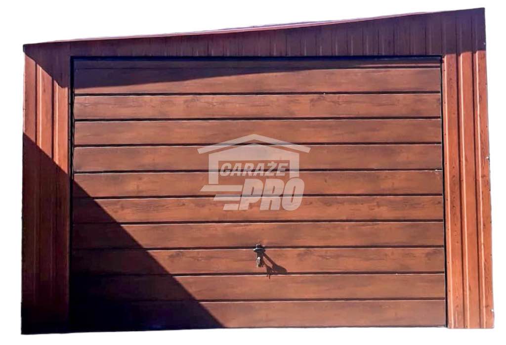Garaż blaszany 3,5x3 Brama uchylna  drewnopodobny  spad w bok GP89 Brzesko - zdjęcie 1