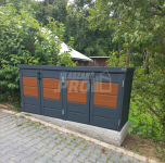 Zabudowa koszy na śmieci wiata śmietnikowa 235x65x110 cm 4x120L GP340 Białogrądy - zdjęcie 2