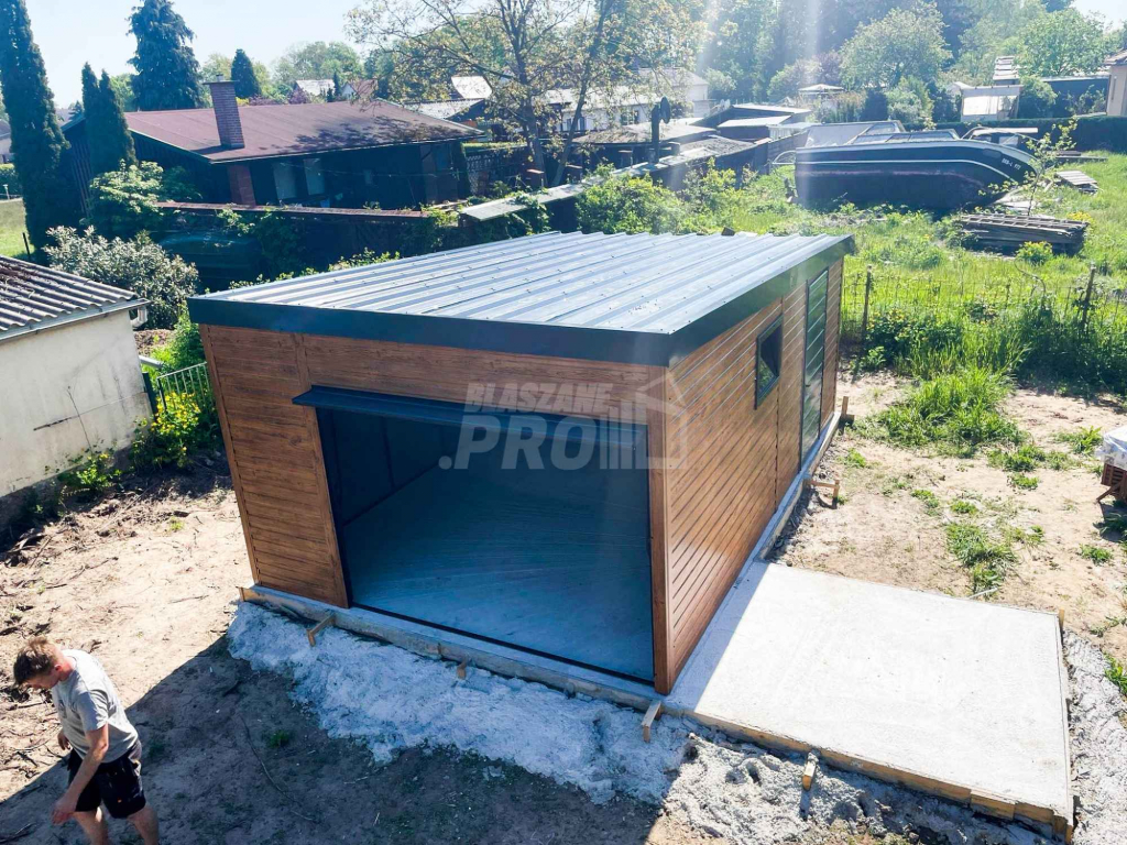 Garaż blaszany 4x6 Dach Płyta warstwowa Brama  + drzwi + okno GP170 Olsztyn - zdjęcie 2