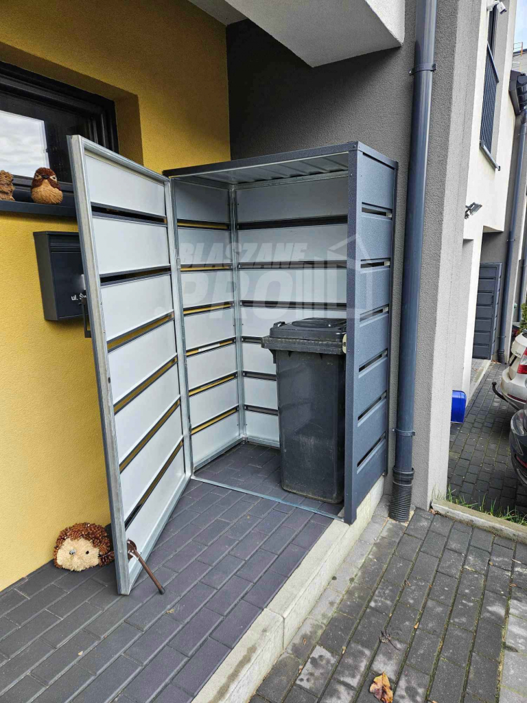 Wiata śmietnikowa dach prosty 1x0,5m Antracyt GP354 Bydgoszcz - zdjęcie 5