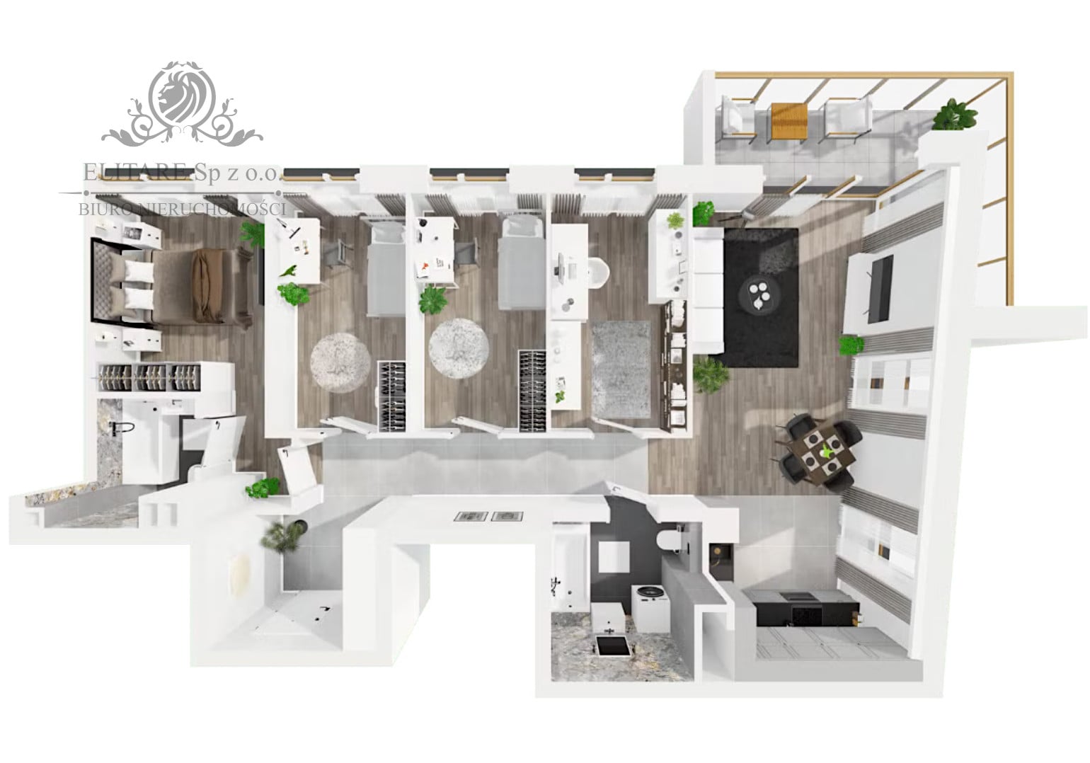 Apartament 91,91m2, 5 pokojowe z balkonem 13,01m2/ widok na rzekę Wrocław - zdjęcie 9