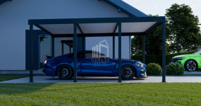 CarPort PREMIUM - Wiata samochodowa 5x5 Antracyt - ID959 Kościerzyna - zdjęcie 3