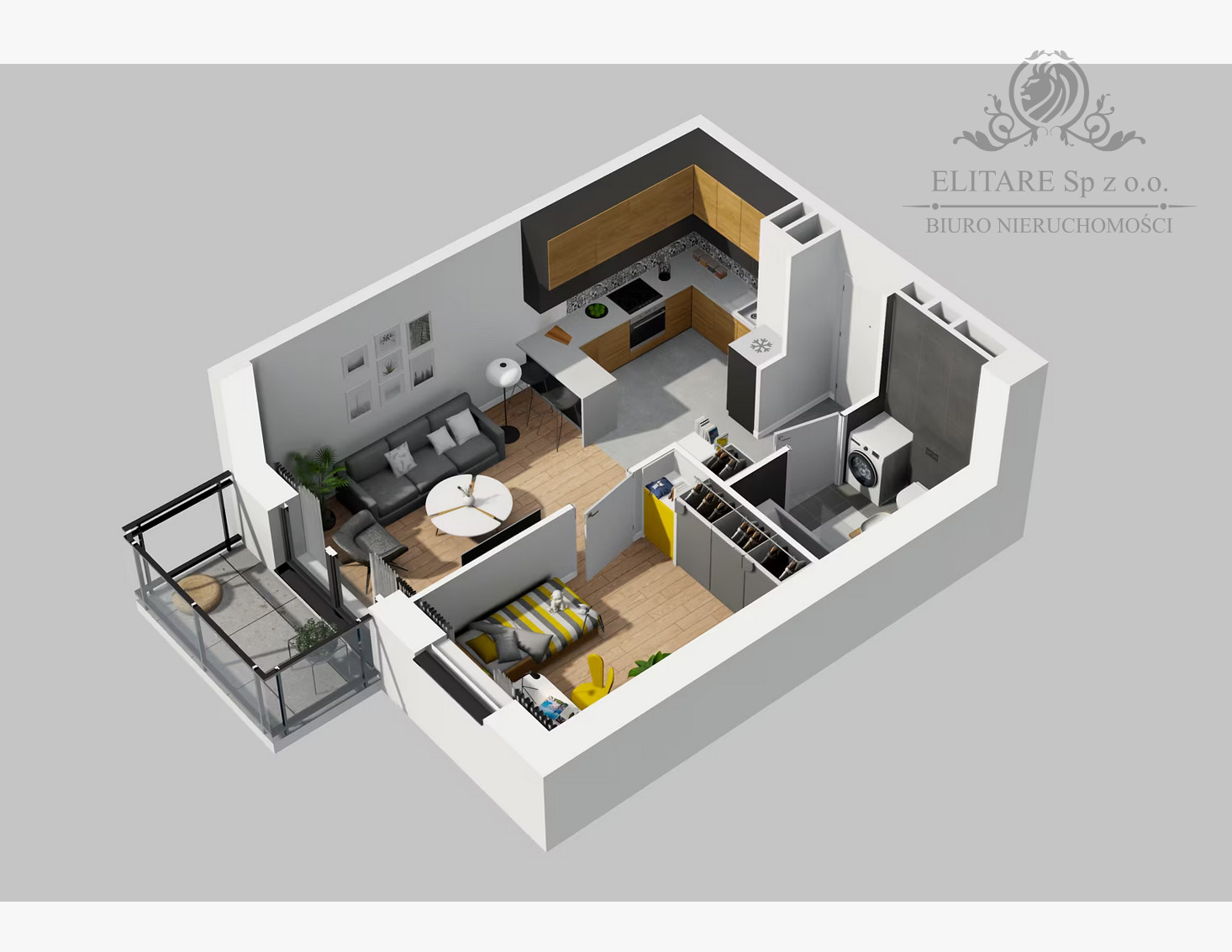 Piękne mieszkanie 2 pokojowe 36,63 z balkonem 4,26/Krzyki, Braterska Wrocław - zdjęcie 5