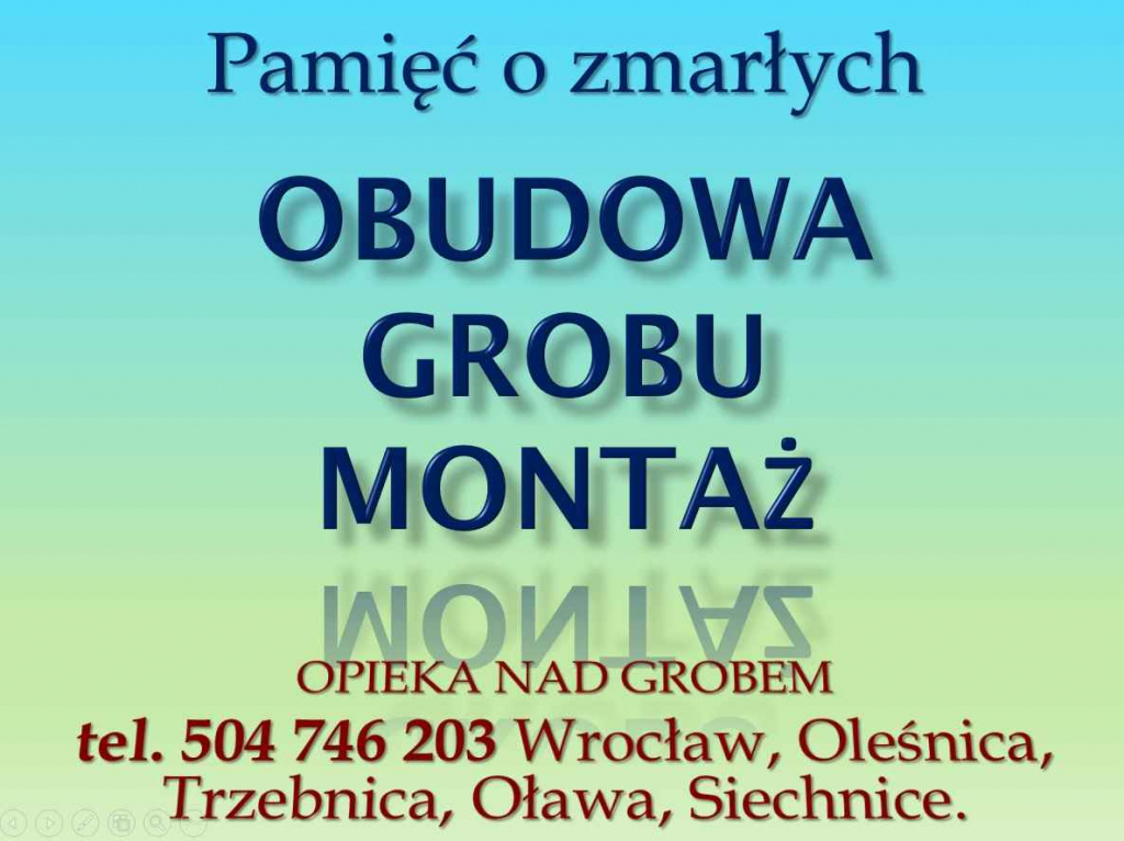 Skrzynka na grób, cena z montażem t. 504746203. Obudowa grobu, Wrocław Psie Pole - zdjęcie 2