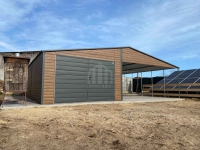 Garaż blaszany 4x6 m + wiata 6x6 m brama drzwi dach SO187 Biała Podlaska - zdjęcie 4