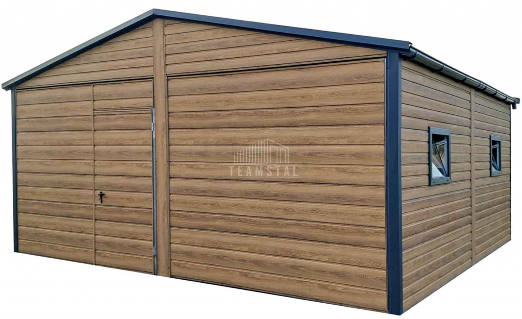 Garaż blaszany 6x5,8 2x Brama Okna PCV Drzwi Rynny Blachodach TS1066 Bydgoszcz - zdjęcie 1