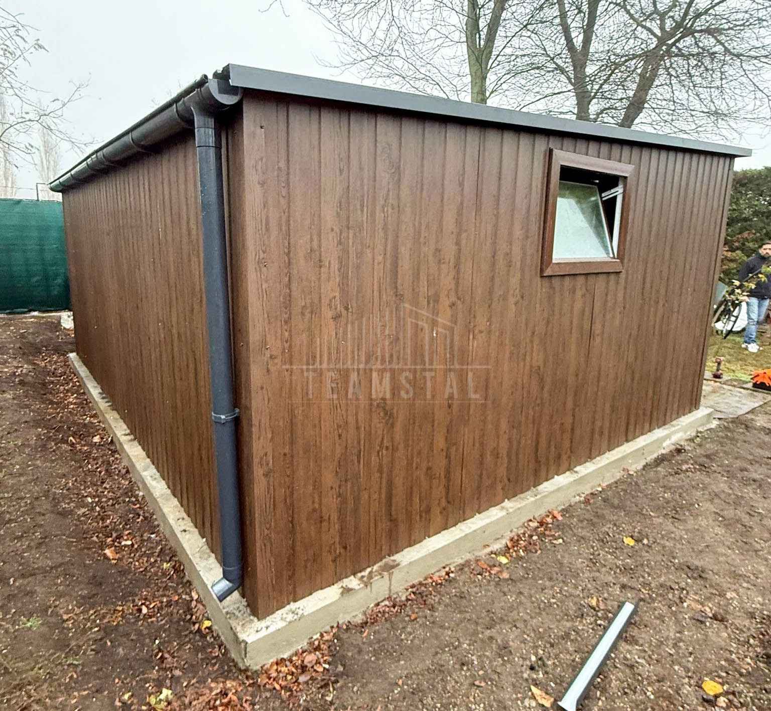 Garaż blaszany 5x5m - brama uchylna - okno dach rynna TS1308 Legnica - zdjęcie 3