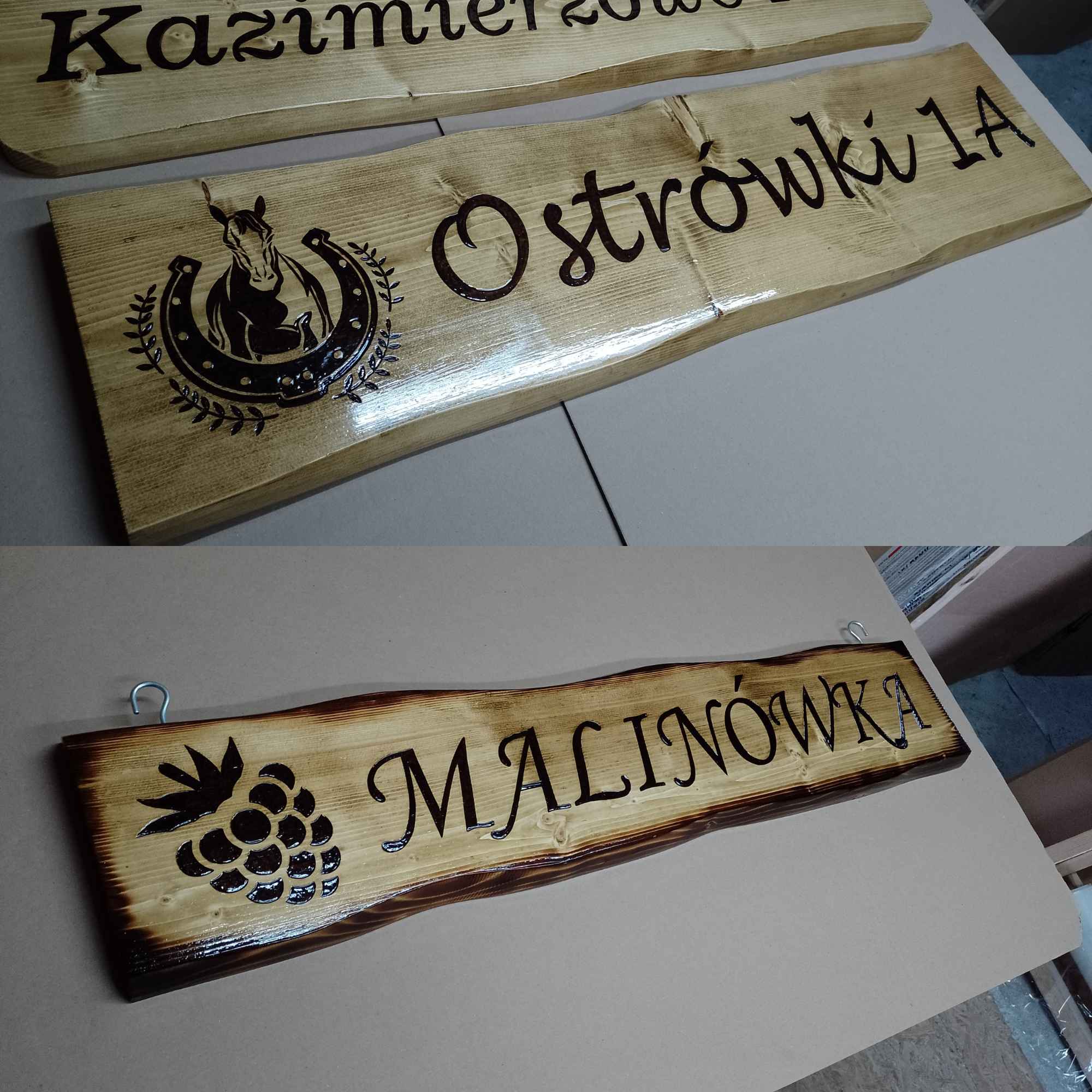 wypalanie na drewnie szyld drewniany reklama w drewnie baner logo Roczyny - zdjęcie 10