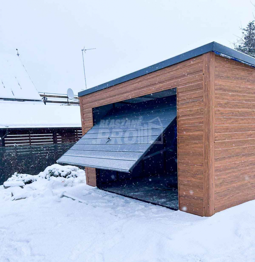 Garaż Blaszany 4x6 Brama uchylna - okno - drzwi dach Spad w tył GP255 Kłodzko - zdjęcie 6