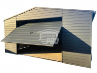 Garaż blaszany 4x6 drzwi  Antracyt  Dach dwuspadowy GP146
