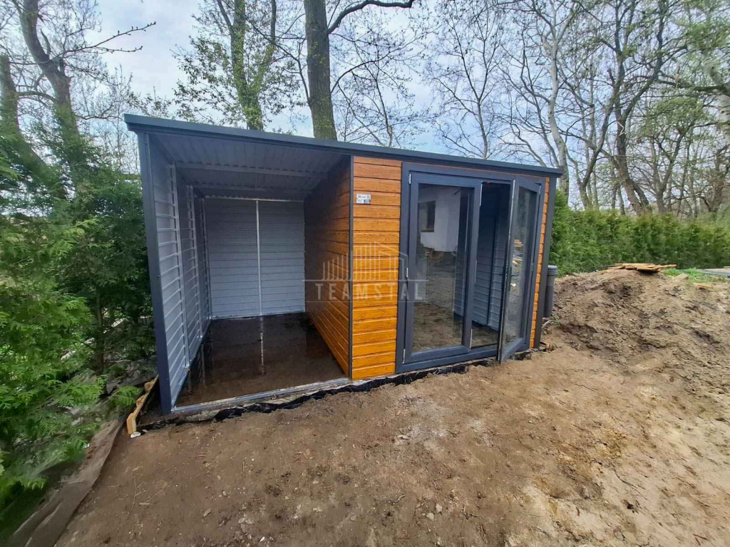 Schowek Domek Ogrodowy 2,5x2,5m wiata 1,5m drzwi PCV  dach TS1099 Zielona Góra - zdjęcie 3