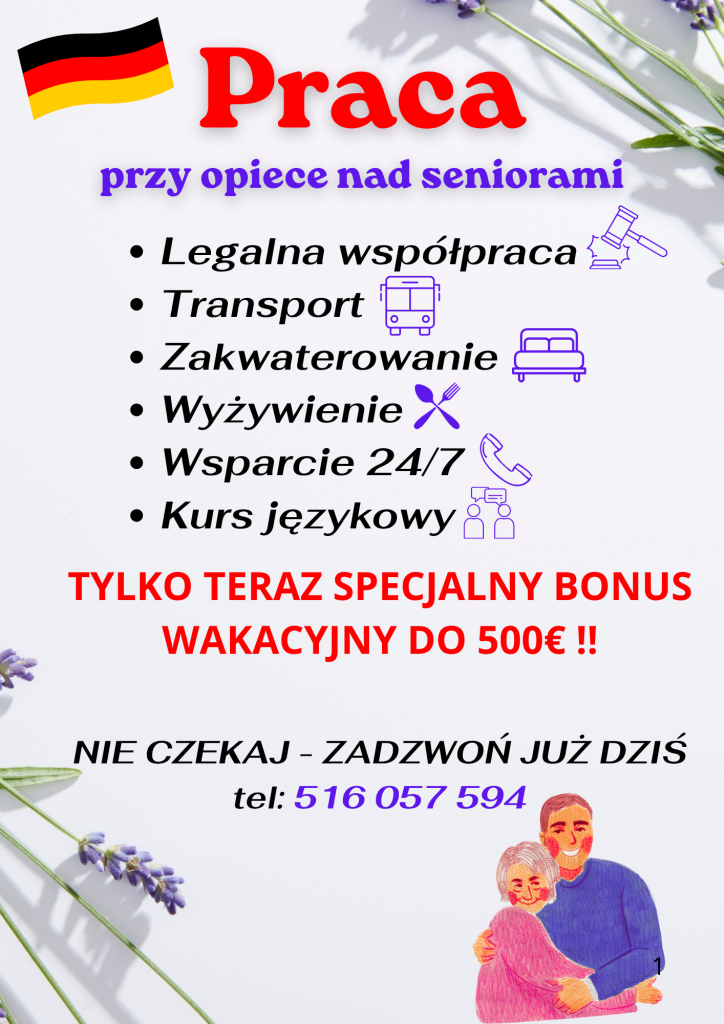 Praca OPIEKA NIEMCY | Sprawdzone zlecenia, ATRKACYJNE stawki Katowice - zdjęcie 1