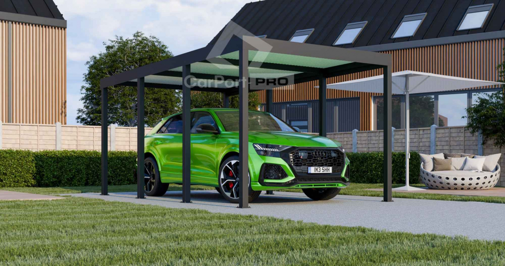 CarPort PREMIUM - wiata samochodowa 3x5 - antracyt  CP106 Gdańsk - zdjęcie 6