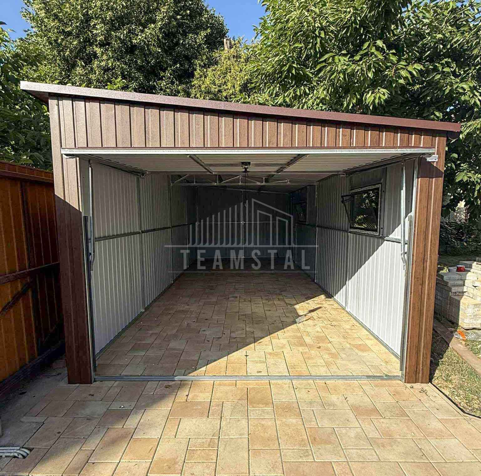Garaż blaszany 3,5x8m brama drzwi 2x okna dach rynna TS1115 Katowice - zdjęcie 2