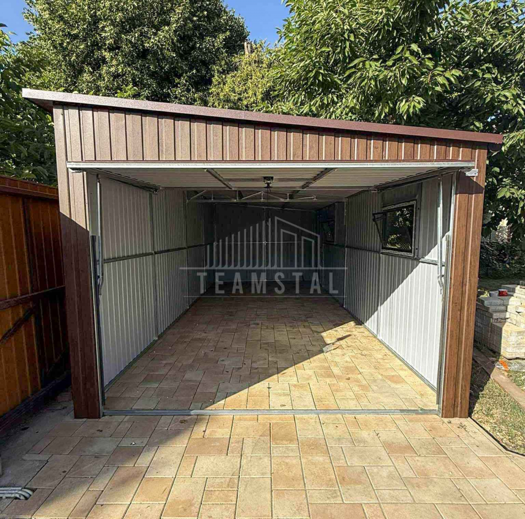 Garaż blaszany 3,5x8m brama drzwi 2x okna dach rynna TS1115 Katowice - zdjęcie 2