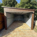 Garaż blaszany 3,5x8m brama drzwi 2x okna dach rynna TS1115 Katowice - zdjęcie 2