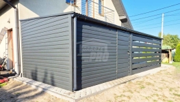 Schowek - domek ogrodowy 3x4 m + wiata 3x6 m drzwi dach rynny GP751 Sanok - zdjęcie 3