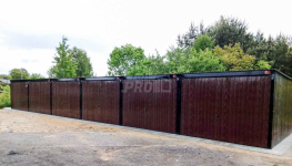 Garaż blaszany 18x5 Brama uchylna Ciemny brąz  Dach spad w tył GP166 Koszalin - zdjęcie 2