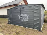 Domek Ogrodowy 4x3 + wiata - antracyt Brama dwuskrzydłowa  GP238 Mysłowice - zdjęcie 5