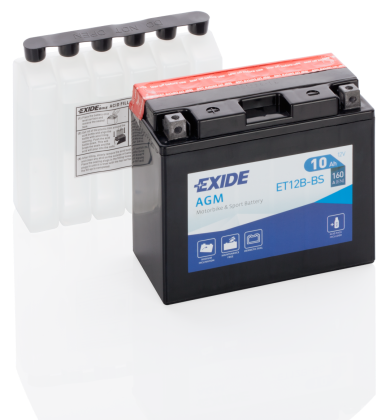 Akumulator motocyklowy EXIDE ET12B-BS YT12B-BS 12V 10Ah 160A EN L+ Racibórz - zdjęcie 1