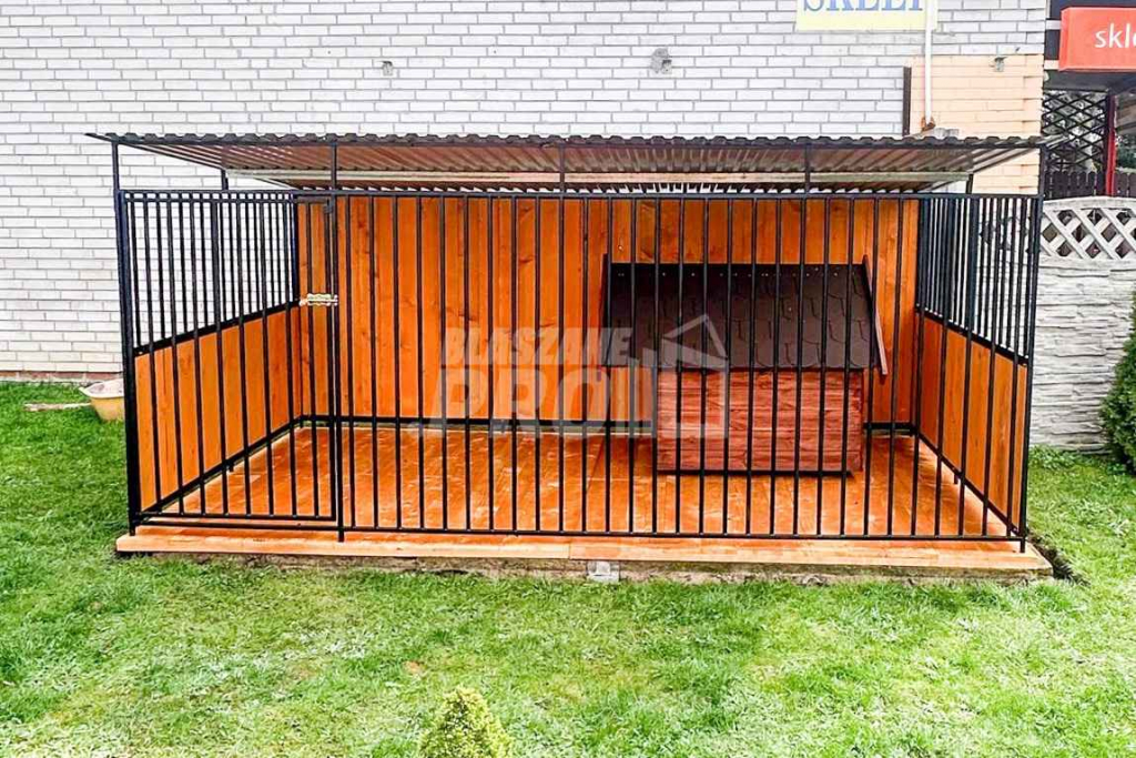 Kojec dla Psów 4x2m drewniana podłoga Ściany zabudowana drewnem GP403 Nowy Tomyśl - zdjęcie 2