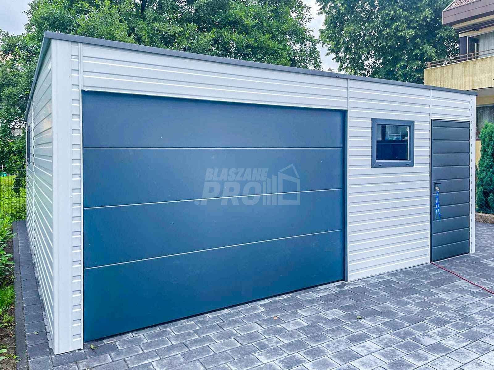Garaż Blaszany 6,5x6m Brama Segmentowa 3x Okno Dach spad w tył GP412 Szczecin - zdjęcie 5