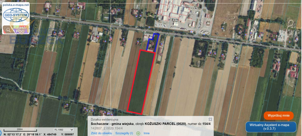 Sprzedam działkę o pow. 3,5 ha w Kożuszkach Parcel Kożuszki-Parcel - zdjęcie 1