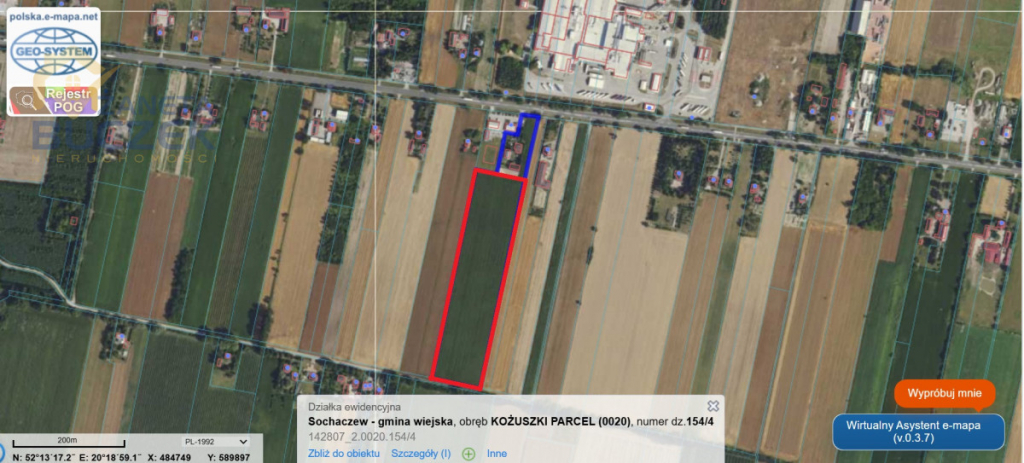Sprzedam działkę o pow. 3,5 ha w Kożuszkach Parcel Kożuszki-Parcel - zdjęcie 1