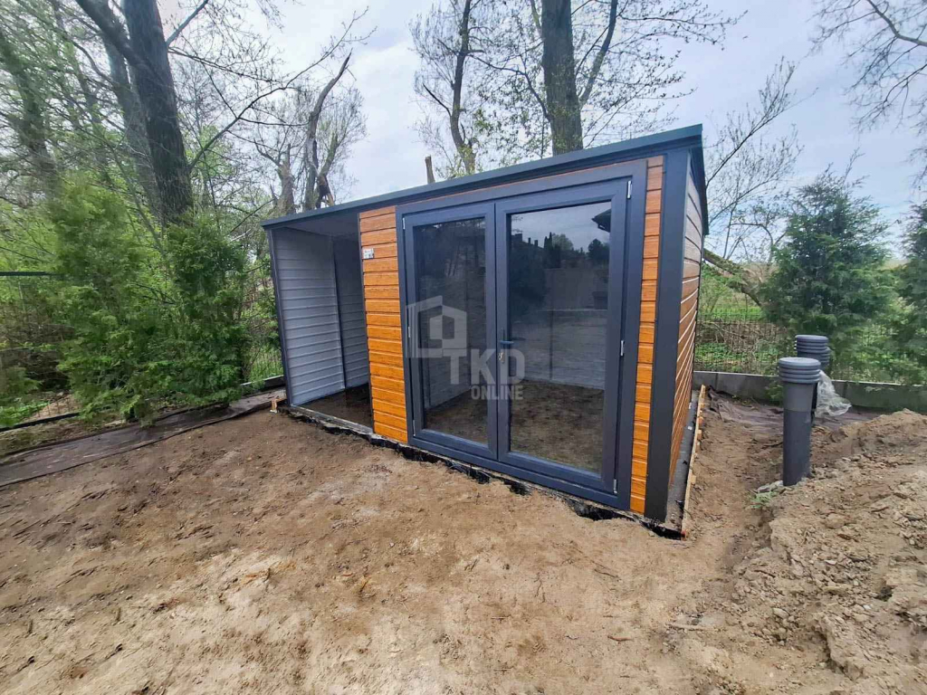 Schowek - Domek Ogrodowy 2,5x2,5m - wiata 1,5m - drzwi PCV dach TKD387 Ciechanów - zdjęcie 2