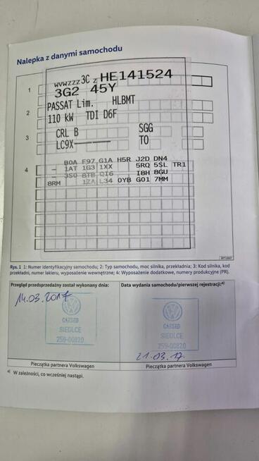 Volkswagen Passat B8 2.0 TDI Highline Virtual Cockpit 1 wł. Siedlce - zdjęcie 12