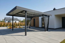 Carport V PREMIUM 4x5m - Wypełnienie panelami Wiata samochodowa TS1262 Olsztyn - zdjęcie 2