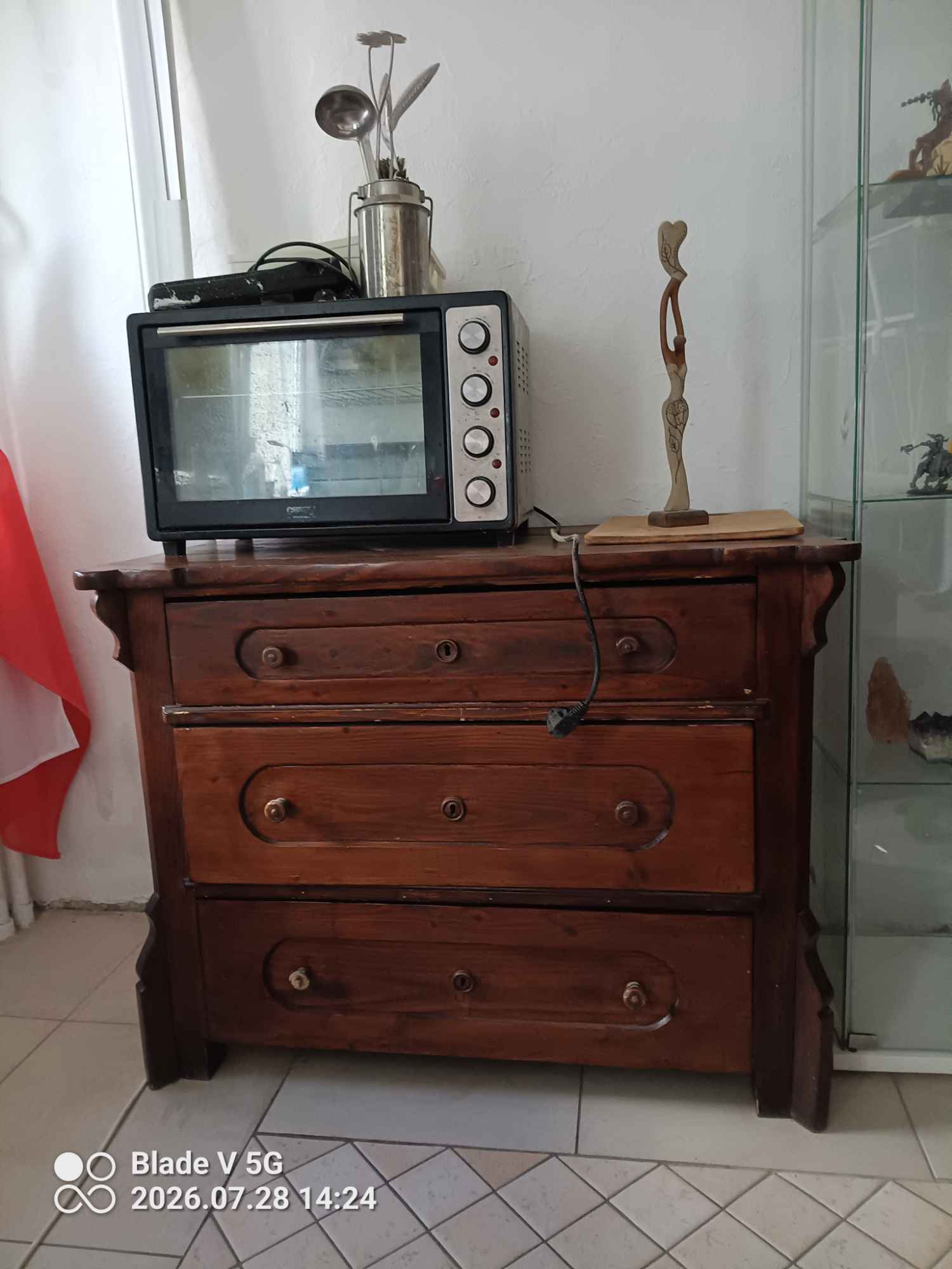 Komoda retro orginalna lite drewno Żoliborz - zdjęcie 1