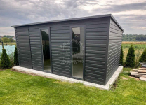 Schowek - Domek 5x2m - drzwi - 2x okno - antracyt - spad w tył ID1045 Jelenia Góra - zdjęcie 4