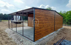 Garaż blaszany 4x6 + wiata 4m - Brama Drzwi okno  Dach dwuspad PLG119 Tarnów - zdjęcie 2