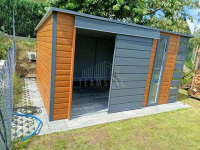 Schowek domek ogrodowy 4x2,5m wiata 0,5m drzwi okno dach TS1168 Hajnówka - zdjęcie 6