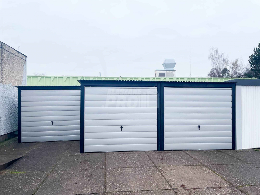 Garaż Blaszany 6x6 - 2x Brama uchylna - dach Spad w tył GP257 Nysa - zdjęcie 7