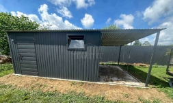 Schowek - Domek ogrodowy 4x5 m + wiata 2x5 m drzwi okno dach TS1342 Radom - zdjęcie 2