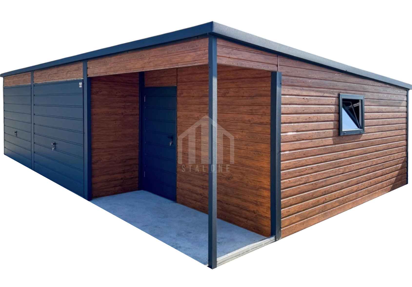 Garaż blaszany 9x5m + wnęka 3x1m - 2x brama - drzwi - 2x okno SO145 Olsztyn - zdjęcie 1