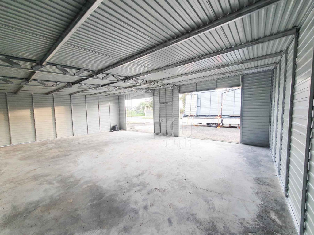 Garaż Blaszany 9,5x6  2x otwór pod bramę  drzwi Biały TKD103 Bydgoszcz - zdjęcie 7