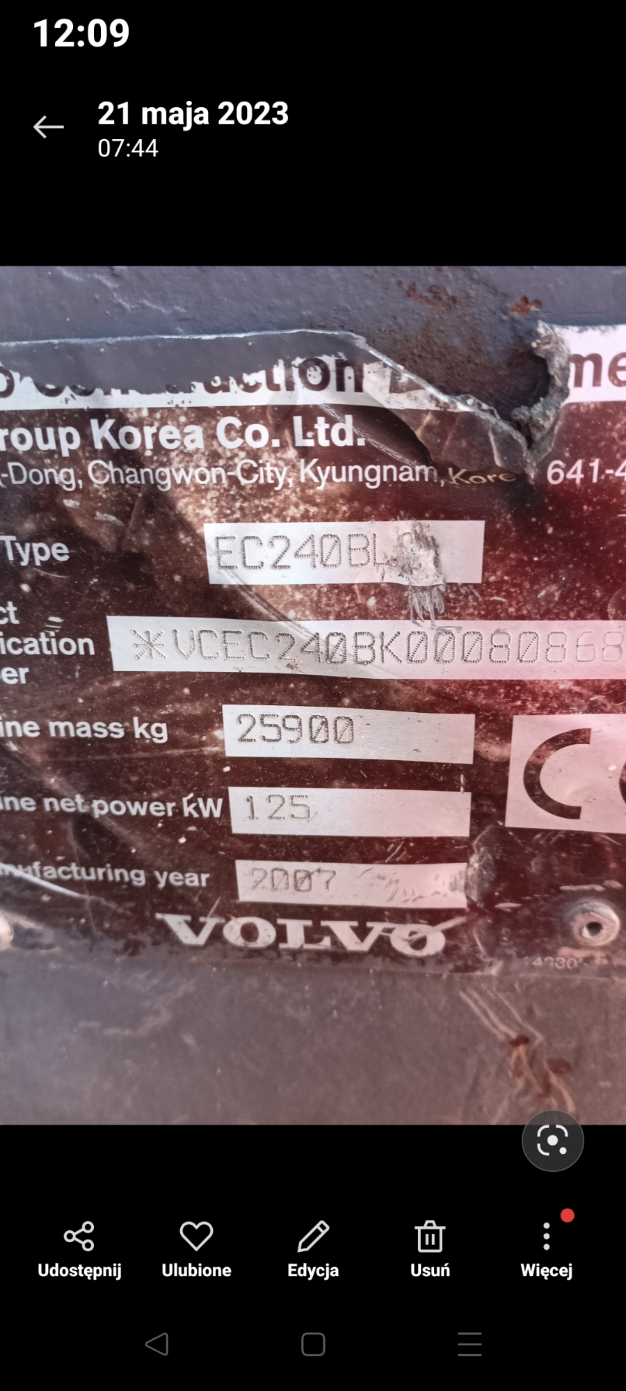 Koparka VOLVO 4 EC240BLC Inowłódz - zdjęcie 3