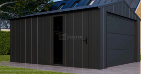 Garaż blaszany 4x6 brama okno drzwi dach blacha na rąbek ST209 Tychy - zdjęcie 6