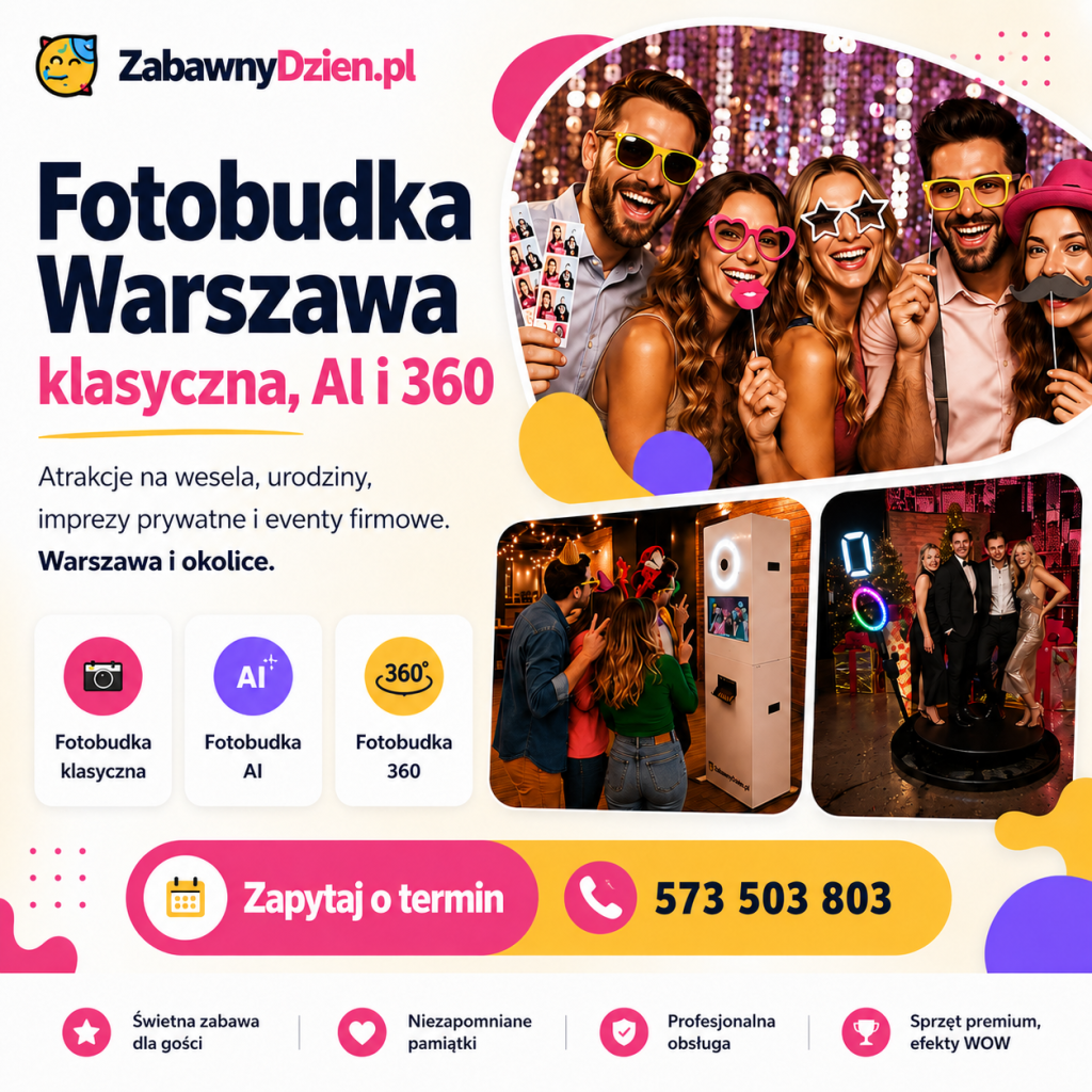 Fotobudka Warszawa i okolice - klasyczna, AI i 360! Wola - zdjęcie 1