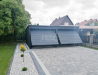 Garaż blaszany 6x5  Brama uchylna x2  antracyt spad w tył  GP124 Nysa - zdjęcie 6