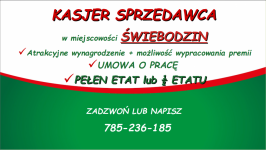 KASJER SPRZEDAWCA Świebodzin - zdjęcie 1