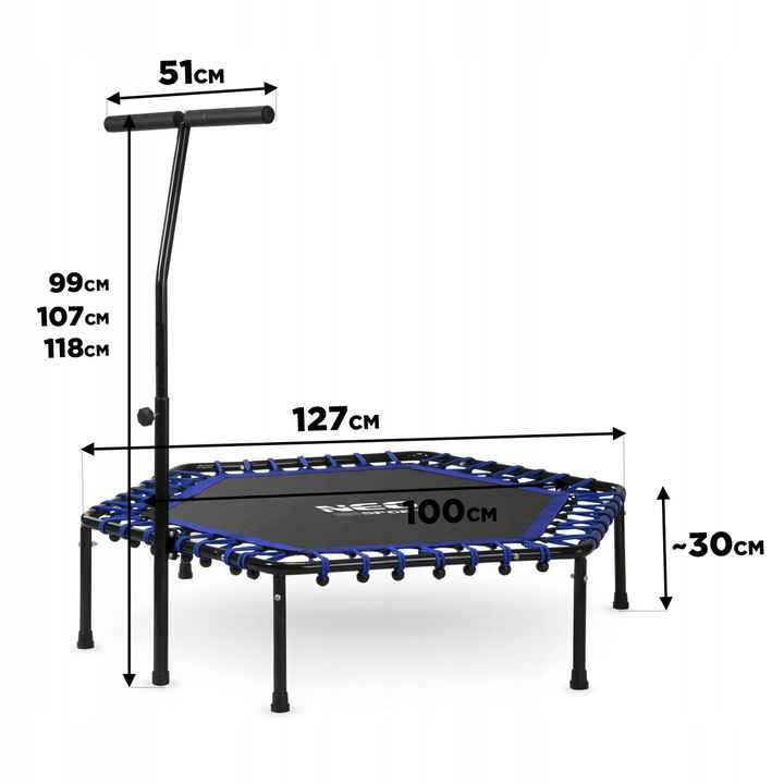 Trampolina Fitness z Uchwytem - Niebieska Grunwald - zdjęcie 2