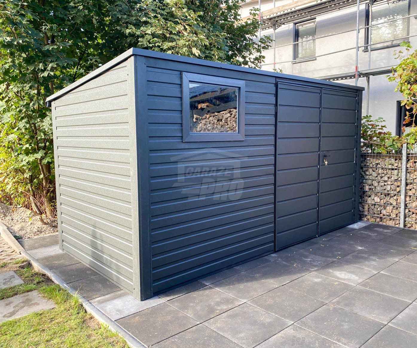 Schowek - domek ogrodowy 4x2m brama dwuskrzydłowa okno dach  GP696 Mrągowo - zdjęcie 3